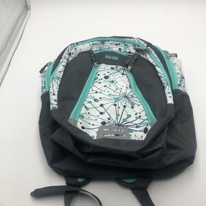 East sport Backpack Gray Green Black Design Preowned Four Compartment School Bag